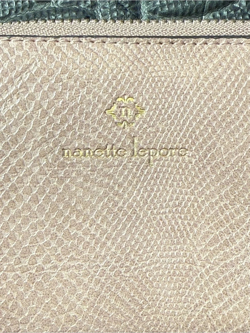 Nanette Lepore Blush Pink Textured Zip Card Case Holder Wallet NWOT